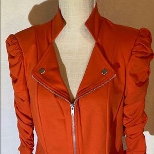 New Directions Blazer Jacket- Rouched Sleeves